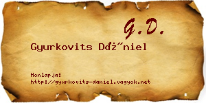 Gyurkovits Dániel névjegykártya